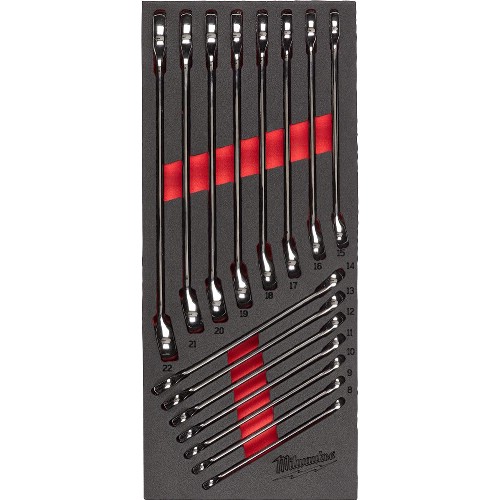 U-ringnøkkelsett mm MILWAUKEE Max Bite 15 skuminnlegg