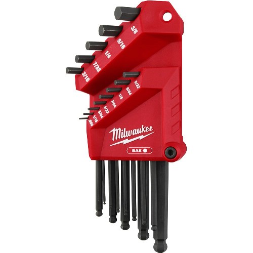 Unbrakonøkkelsett tomme kule MILWAUKEE 13 deler lange nøkler